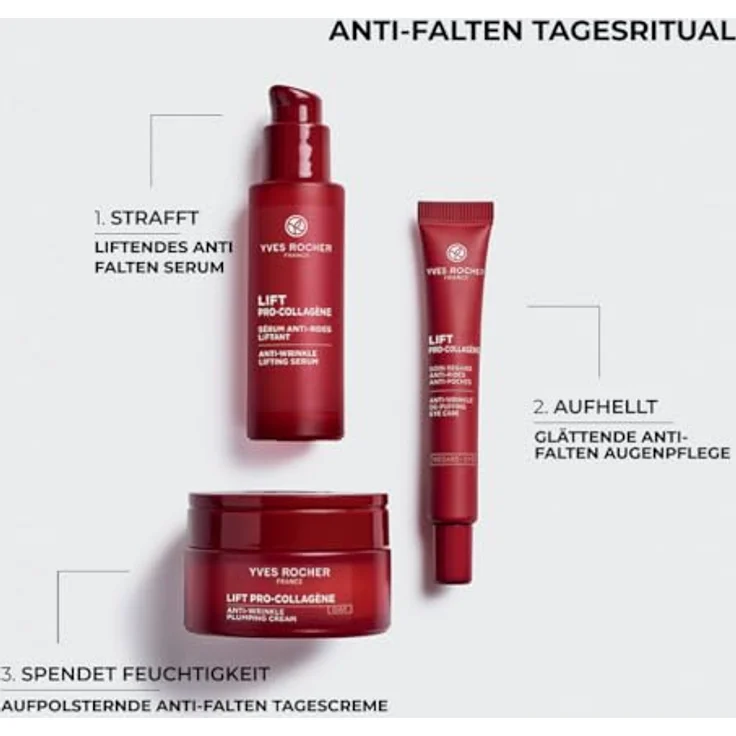 Yves Rocher LIFT Pro-COLLAGÈNE Tagescreme – Anti-Falten Gesichtscreme mit Kollagen und Hyaluronsäure – Glättet und strafft die Haut – 50 ml – Bild 5