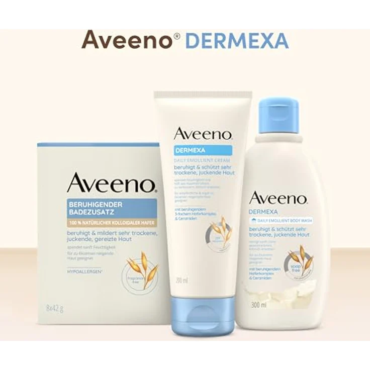 Aveeno Soothing Bath Soak Puder, Badesalz für das Bad, 8x42 g, hypoallergen, unparfümiert, spendet intensiv Feuchtigkeit – Bild 6