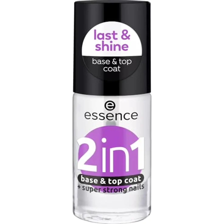 Essence 2 in 1 Base & Top Coat, Nagellack für Damen mit pflegenden Eigenschaften, 8 ml – Bild 1