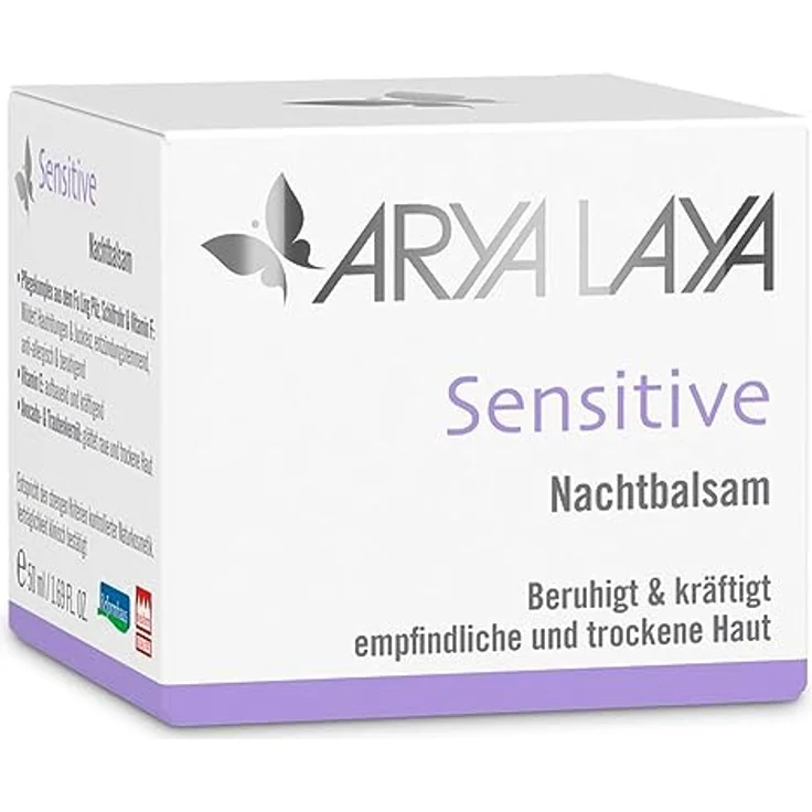 Arya Laya Sensitive Nachtbalsam, 50 ml: Regeneration über Nacht, mildert Hautrötungen & Juckreiz, entzündungshemmend, beruhigend & kräftigend, für empfindliche, irritierte & trockene Haut – Bild 5