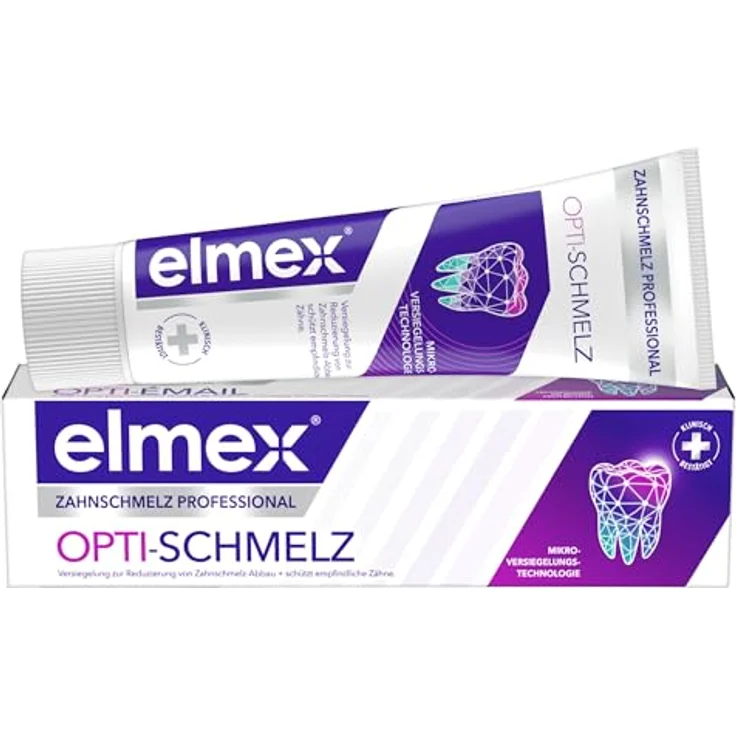 elmex Opti-schmelz Professional Zahnpasta, stärkt den Zahnschmelz mit Mikroversiegelungs-Technologie, 75 ml – Bild 1