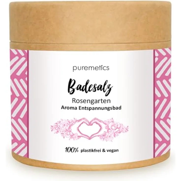 puremetics Badesalz 'Verschiedene Aromen' | Totes Meer Salz | Aromatisiert | 400 g | Entspannungsbad | Aromatherapie (Rosengarten)