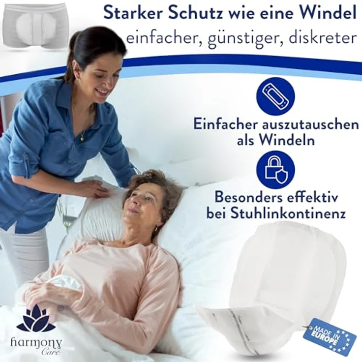 Harmony Care Form Maxi+ Inkontinenz-Einlage, anatomisch geformt, 20 Stück, extrem hohe Saugleistung bis 3400 ml, unisex – Bild 7