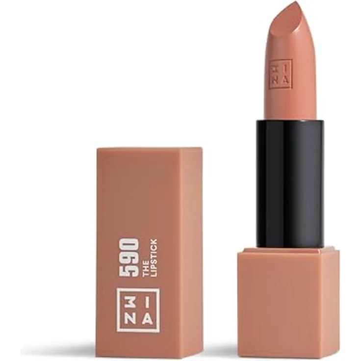 3INA The Lipstick Lippenstift, 4,5 g, hohe Deckkraft, angenehme Textur, Farbe: Light Nude – Bild 1