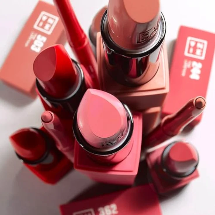 3INA The Lipstick Lippenstift mit hoher Deckkraft, 4,5 g, Nr. 503 - Nude, soft-touch Magnetverpackung – Bild 6