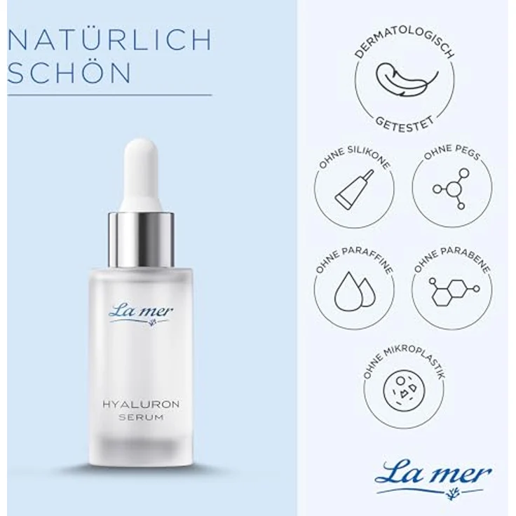 La Mer Hyaluron-Serum | Aufpolsterndes Serum 30 ml | Reduziert die Faltentiefe mit Sofort-Effekt | Grünalgen-Extrakt & fünf verschiedene Hyaluronsäuren – Bild 4