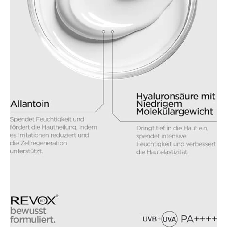 Revox B77 JUST, täglicher Sonnenschutz für fettige Haut, 30 ml, UVA/UVB Schutz, nicht parfümiert, vegan, alkoholfrei – Bild 3