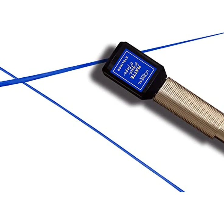 L'Oréal Paris Matte Signature Eyeliner 02 Blue, blauer Eyeliner mit Präzisionspinsel für einen präzisen Lidstrich, wisch- und wasserfest, 3 ml – Bild 2