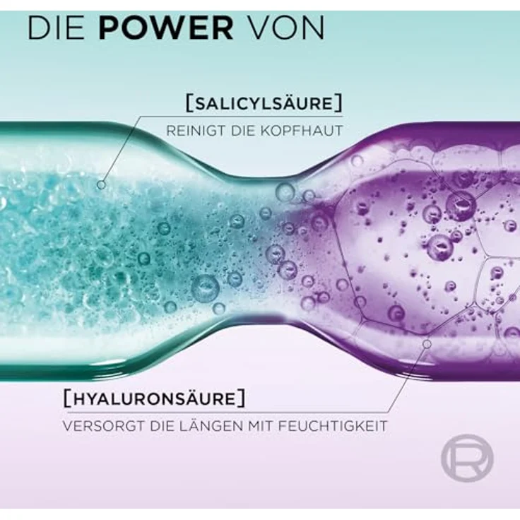 L'Oréal Paris Elvital Hydra Hyaluronic Pure, Feuchtigkeitsspendende Spülung mit Salicylsäure und Hyaluronsäure für fettige Kopfhaut und trockene Längen, 6 x 250 ml – Bild 4