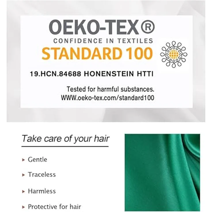 townssilk Silk Skinnie Hair Bobbles, 100% reiner Maulbeerseide, 22 Momme, luxuriöse elastische Haarbänder, 3er Set, grün – Bild 5