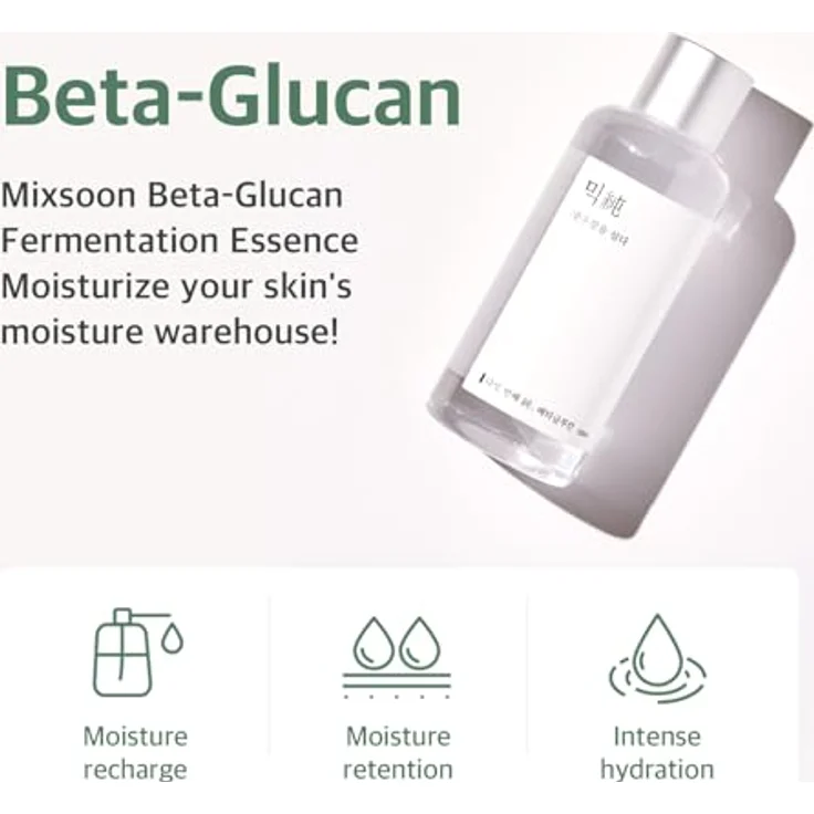 Mixsoon Essence 100 ml (Beta-Glucan) - Kraftvolle Hydratation und Hautschutz, ohne Alkohol, ohne Duft – Bild 2