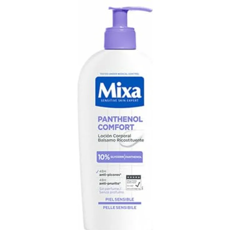 Mixa Panthenol Comfort Körperlotion, 250 ml, beruhigende Feuchtigkeitspflege für empfindliche Haut – Bild 1