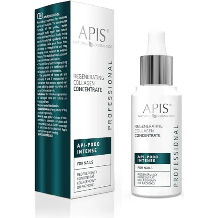 Apis Nagelkonzentrat API-PODO INTENSE, Regenerierende Nagelkur mit Kollagen, Ceramiden und Hanföl, Inhalt: 30 ml