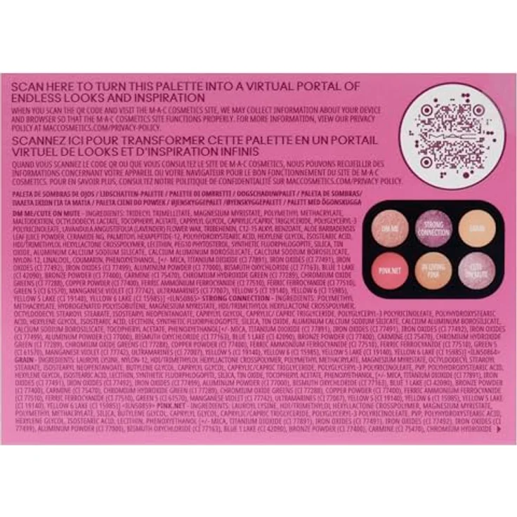 MAC Cosmetics Connect In Colour Eye Shadow Palette, 6 Farben Lidschattenpalette Farbton Rose Lens, 6,25 g – Bild 8