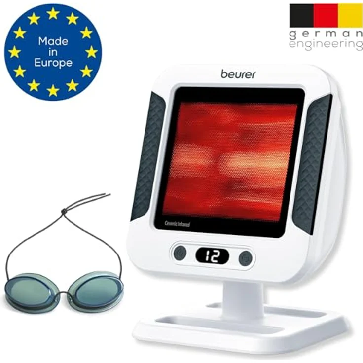 BEURER Infrarot-Wärmestrahler IL 60, 300 Watt, mit UV-Blocker und Überhitzungsschutz zur Linderung von Erkältungen und Muskelverspannungen – Bild 8