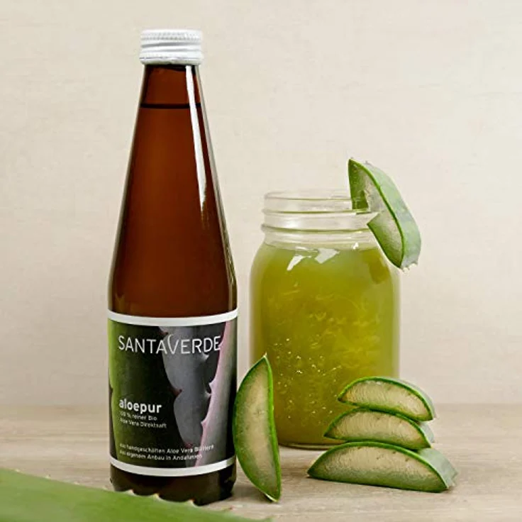 Santaverde Bio Aloepur - 100 % Reiner Aloe Vera Direktsaft, 1 x 330ml – Bild 3