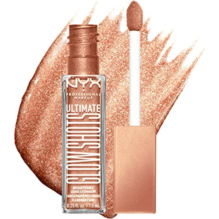 NYX Professional Makeup Ultimate Glow Shots Lidschatten, flüssig-cremige Textur mit Vitamin C, Papaya und Koffein, Farbe: Twisted Tangerine, 7,5 ml – Bild 8