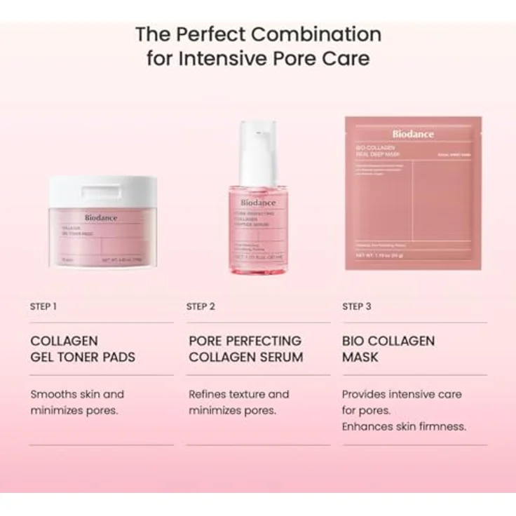 BIODANCE Pore Perfecting Collagen Peptide Serum, 30 ml, Gesichtsserum mit feuchtigkeitsspendenden Peptiden und Hyaluronsäure zur Reduzierung von Falten und Poren – Bild 8