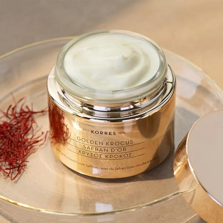 Korres Golden Krocus, regenerierende Gesichtscreme gegen die Zeichen des Alterns, 50 ml, für frischere und elastischere Haut – Bild 3