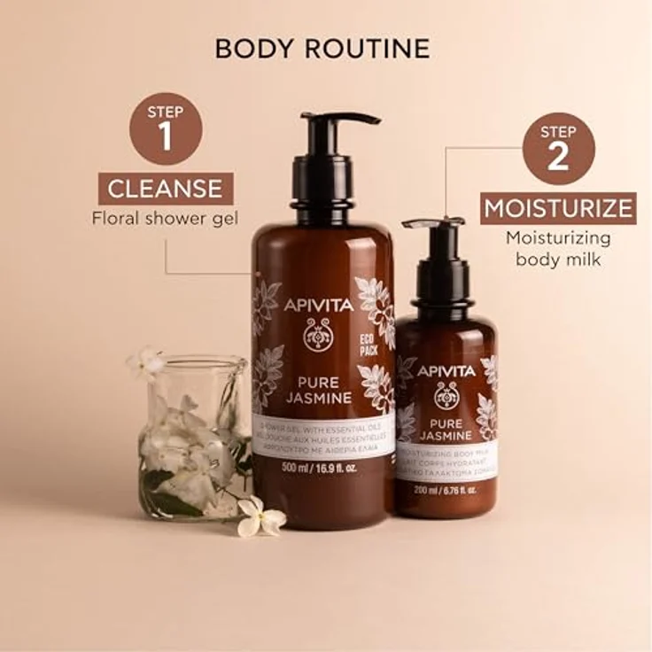 Apivita Pure Jasmine Shower Gel, feuchtigkeitsspendendes Duschgel mit ätherischem Öl, 500 ml – Bild 6