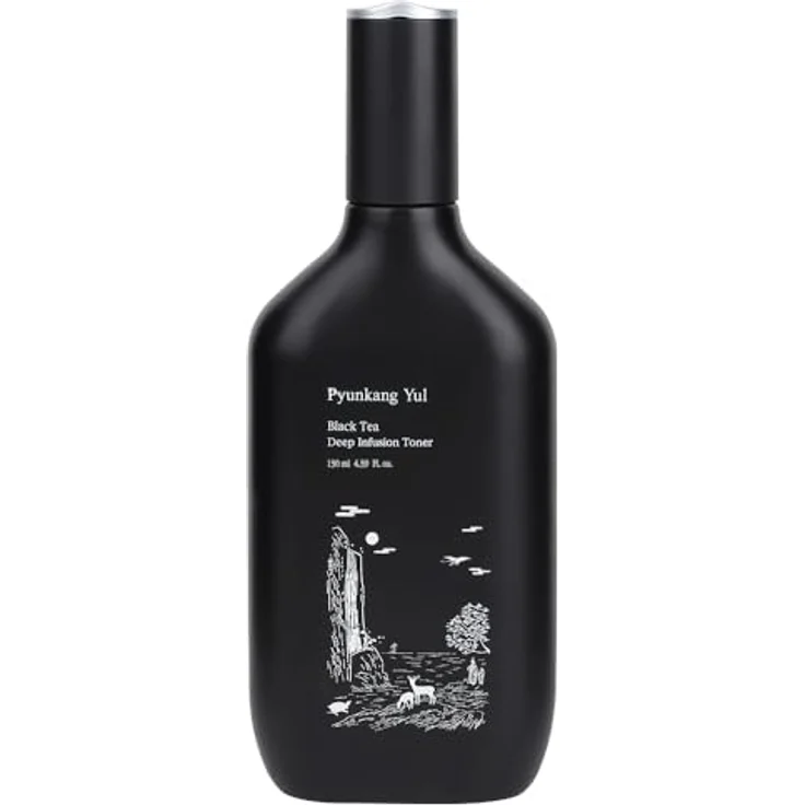 Pyunkang Yul Black Tea Deep Infusion Toner gegen Hautalterung, Feuchtigkeitsspendender Toner zur Pflege feiner Linien und für straffere Gesichtshaut, koreanische Hautpflege 130ml, Hautstraffender Toner mit Kombucha Energy, Peptiden und 5 Hyaluronsäuren – Bild 1