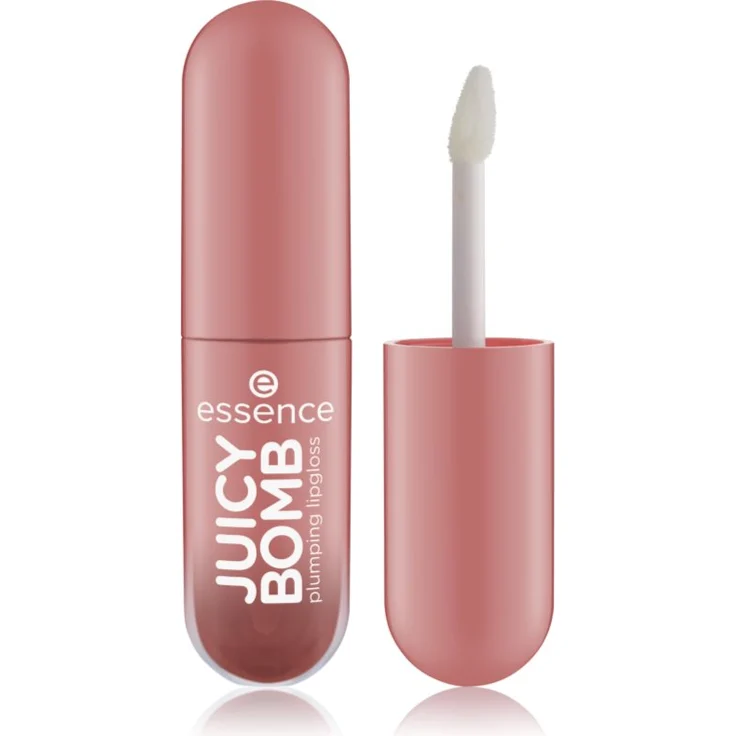 essence Juicy Bomb Lipgloss, mit vergrößerndem Effekt, Farbton 04 Blossom Peach, 2.6 ml