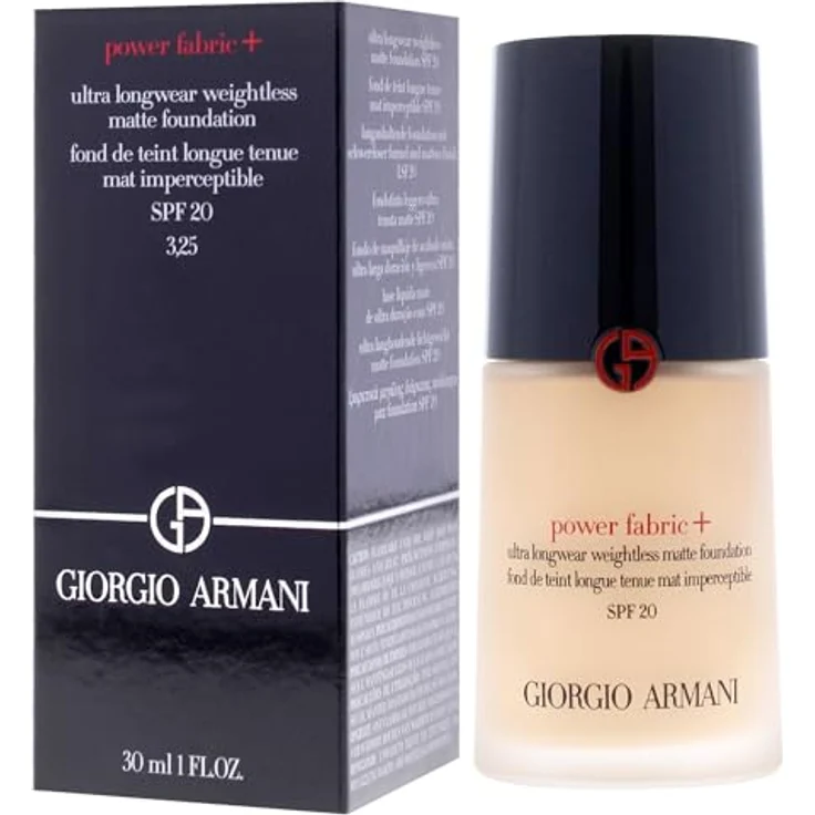 Giorgio Armani Power Fabric + Longwear High Coverage Foundation, 30 ml, Farbe 3.25, mattes Finish, volle Deckkraft – Bild 4