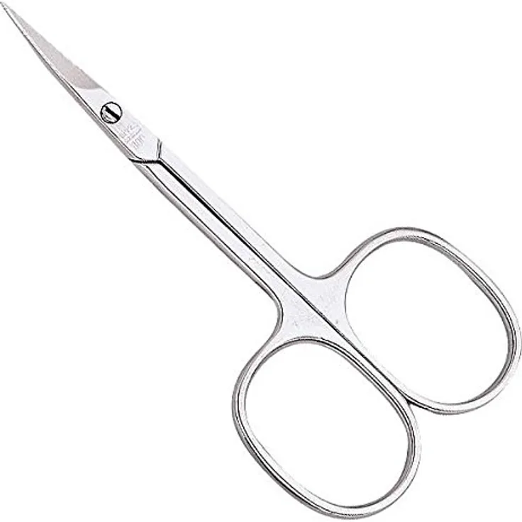 nippes Solingen professionelle Hautschere | 9 cm | Schere mit Schließhalm, gebogener und gehärteter Spitze | Ergänzung für jedes Pediküre-, Maniküre-Set | Qualität aus Solingen