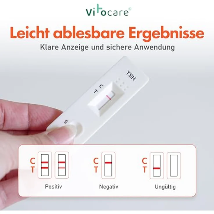 Vitocare TSH-Test 2er-Set, Schilddrüsen-Vorsorge Selbsttest für Zuhause mit schnellen Ergebnissen in 10 Minuten – Bild 4