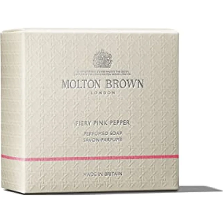 Molton Brown Fiery Pink Pepper Parfümierte Seife 150 g, Holzig-würziger Duft, mit Sheabutter und Jojobaöl, rosa Pfeffer, Ingwer und Patschuli – Bild 3