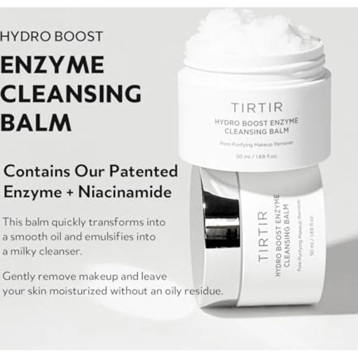TIRTIR Hydro Boost Enzyme Cleansing Balm, Gesichtsreinigung Balsam für klare und glatte Haut, 50 ml – Bild 2