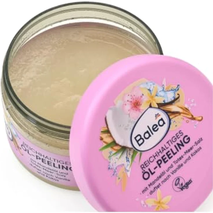 Balea Natural Beauty reichhaltiges Öl-Körperpeeling 300ml – Bild 2