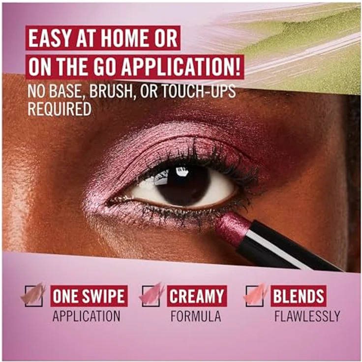 RIMMEL LONDON Wonder'Last 007 Pink Fizz Lidschattenstift, lebendige Farbe, einfach in einem Schritt aufzutragen, ultra-cremige vegane Formel, 1,64 g - Preisvergleich – Bild 5