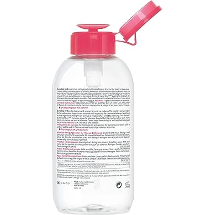 Bioderma Sensibio H2O Solution Micellaire Lotion 500 ml, für empfindliche Haut geeignet – Bild 3