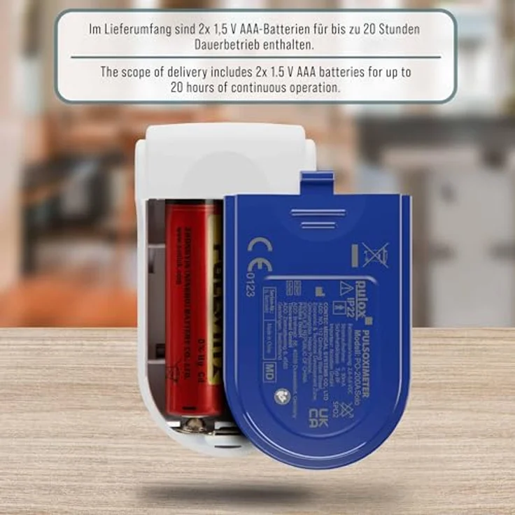 Pulsoximeter pulox PO-200A Solo mit Alarm und Pulston Blau – Bild 6