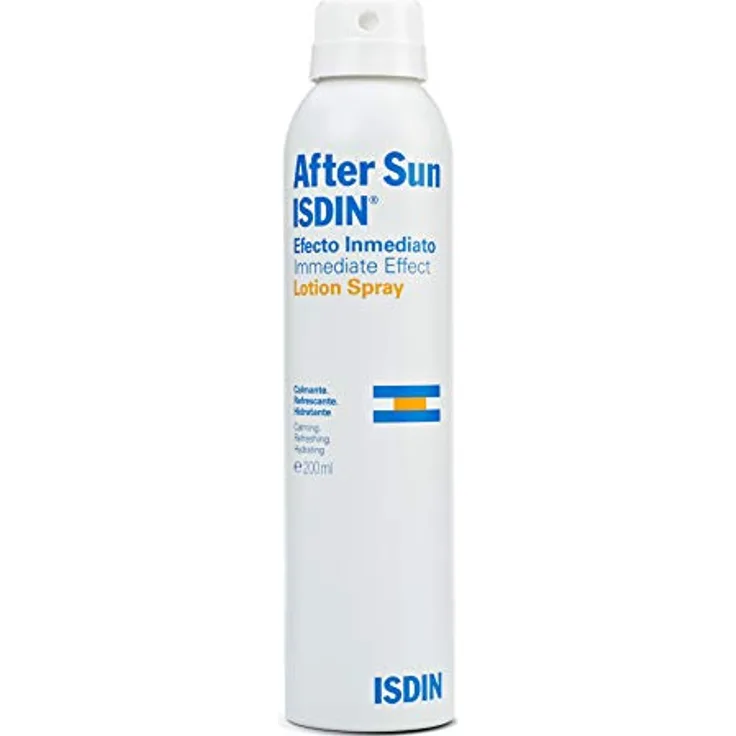 ISDIN After Sun Spray, beruhigende & erfrischende Hautpflege, 200 ml, intensive Feuchtigkeit & Reparatur, für alle Hauttypen