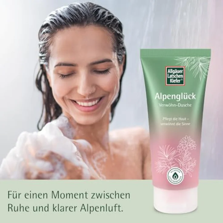 Allgäuer Latschenkiefer Alpenglück Verwöhn-Dusche, 200 ml Duschgel zur Hautpflege und sinnlichen Verwöhnung – Bild 2