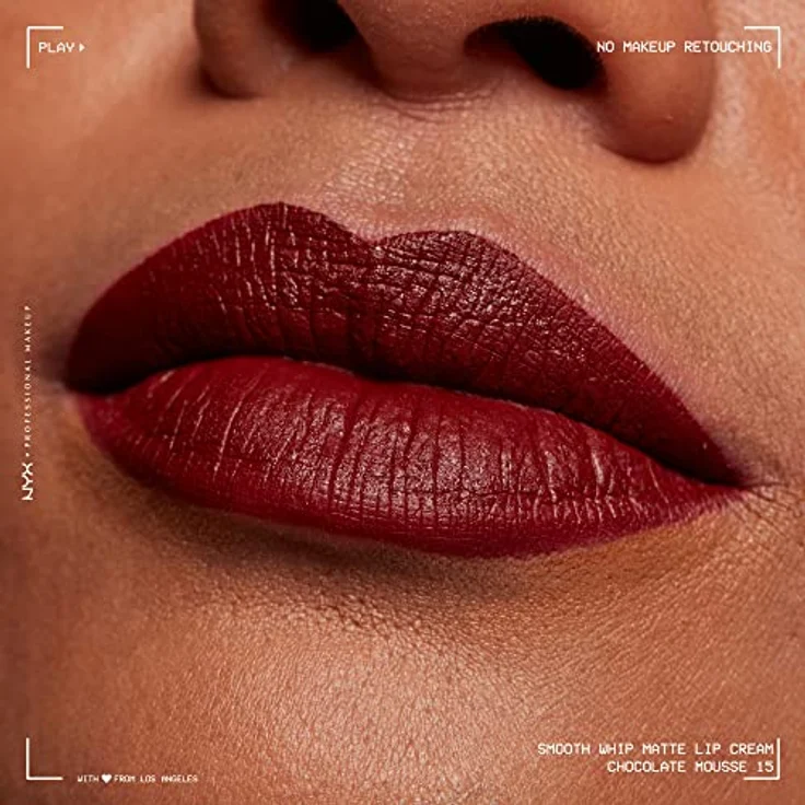 NYX Professional Makeup Smooth Whip Matte Lip Cream, seidiger Lippenstift mit glättender Wirkung, Farbton 15 Chocolate Mousse, 4 ml – Bild 5