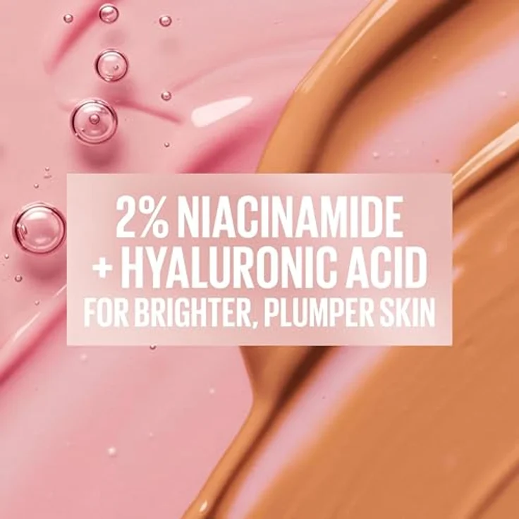 MAYBELLINE NEW YORK Lifter Plump & Glow, aufhellendes Make-up für einen natürlichen Look, Farbton 117, 30 ml, mit Hyaluronsäure und Niacinamid – Bild 6