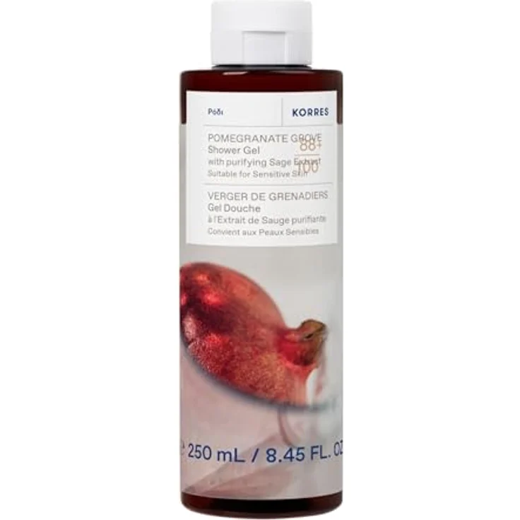 KORRES POMEGRANATE GROVE Duschgel mit Salbei-Extrakt, vegan, silikon- und parabenfrei, 250 ml – Bild 1