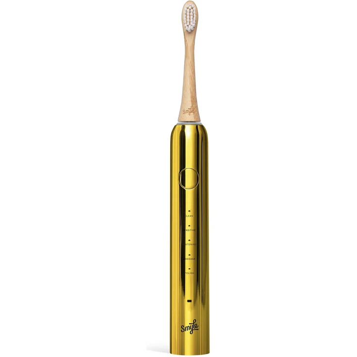 Smyle Elektrische Schallzahnbürste Gold Brush, Sonic Technologie mit 5 Reinigungsmodi und Drucksensor