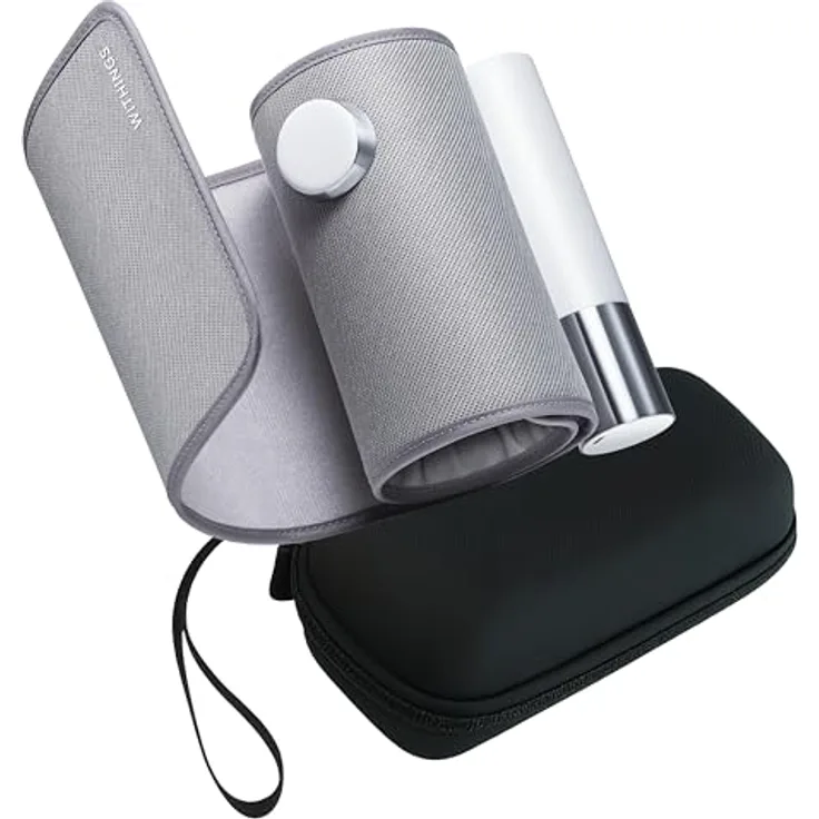 Withings BPM Core BUNDLE, verbundenes Blutdruckmessgerät mit Elektrokardiogramm und digitalem Stethoskop, Wi-Fi- und Bluetooth-Synchronisierung, inklusive Reiseetui