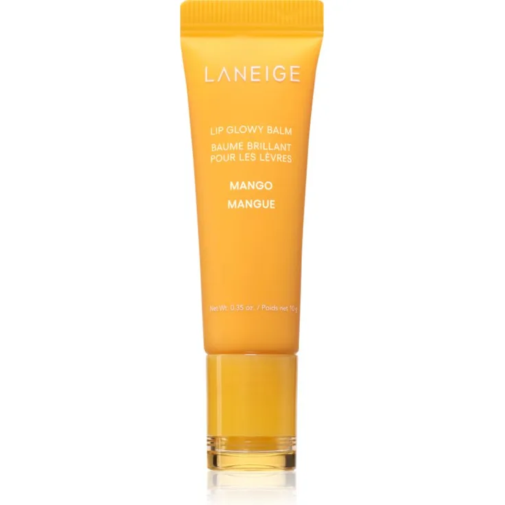 LANEIGE Lip Glowy Balm Lippenbalsam, spendet Feuchtigkeit und Glanz, Farbton Mango, 10 g