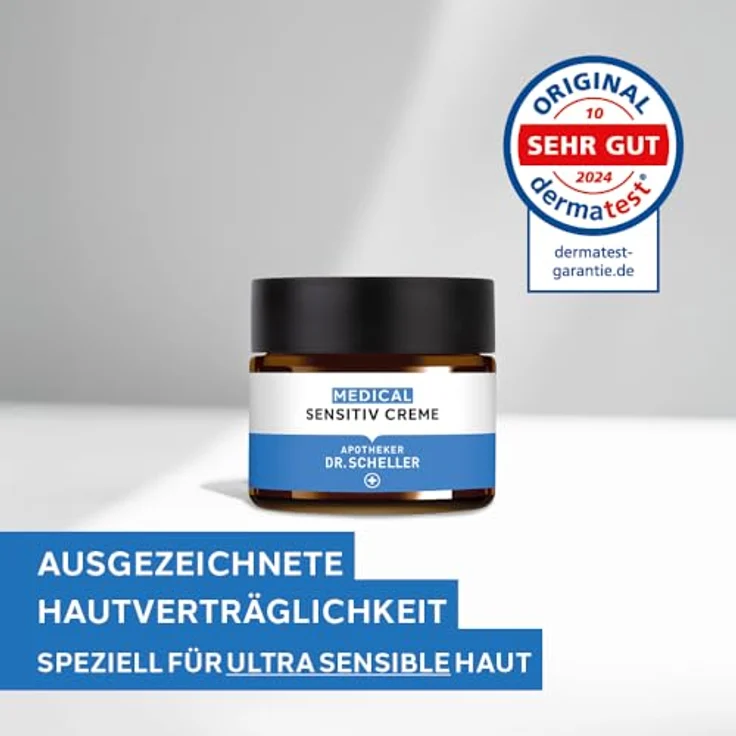 Dr. Scheller Medical Sensitiv Creme, 50 ml - beruhigende Gesichtscreme zur Stärkung der Hautbarriere, Minimierung von Trockenheit und Rötungen – Bild 3