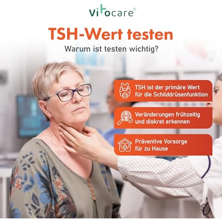 Vitocare TSH-Test 2er-Set, Schilddrüsen-Vorsorge Selbsttest für Zuhause mit schnellen Ergebnissen in 10 Minuten – Bild 5
