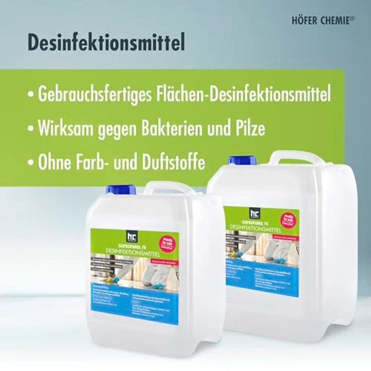 4 x 5 Liter Desinfektionsmittel für Hände & Flächen - anwendungsfertig – Bild 3