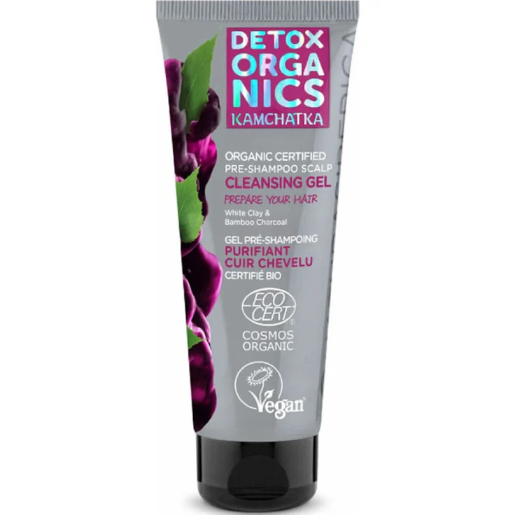 Natura Siberica Kamchatka Organic Certified Pre Shampoo Scalp Cleansing Gel, sanfte Reinigung mit zartem Peeling, 75ml