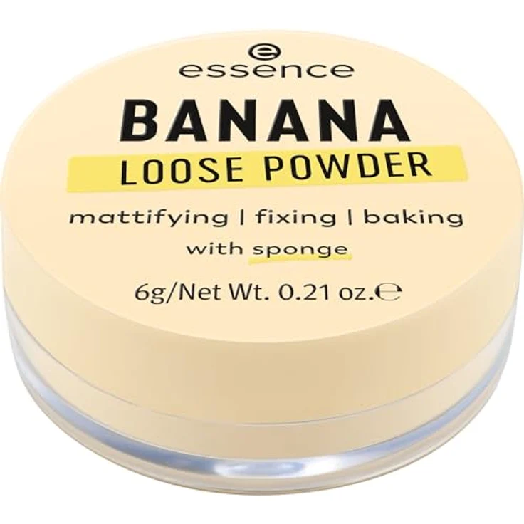 essence cosmetics BANANA LOOSE POWDER, Gelb, mattierend, fixierend, farbkorrigierend, transluzent, matt, vegan, ölfrei, ohne Parfüm, ohne Alkohol, 1er Pack (6g) – Bild 1