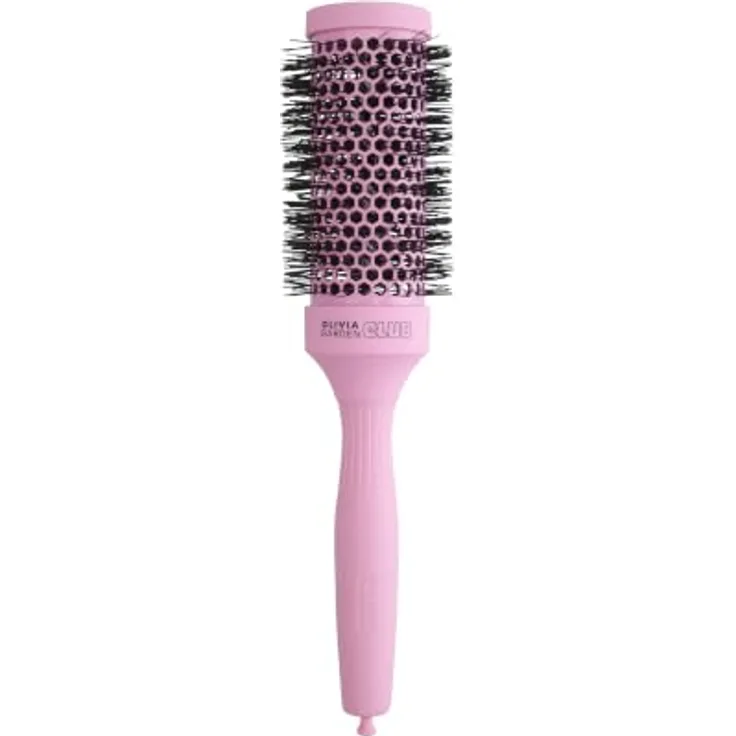 Olivia Garden Club THE GLOW Blowout Ceramic Round Brush, Rundbürste für voluminöse Blowouts, pink, ergonomischer Griff, keramikbeschichtet