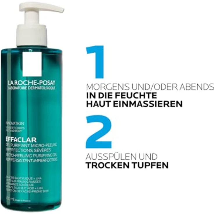 La Roche-Posay Effaclar Mikro-Peeling Reinigungsgel 400 ml, für Damen und Herren empfohlen – Bild 7